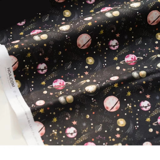 Tela de Algodón Estampada Digitalmente con Diseño Patchwork Universo Artístico Cielo Estrellado - Image 14