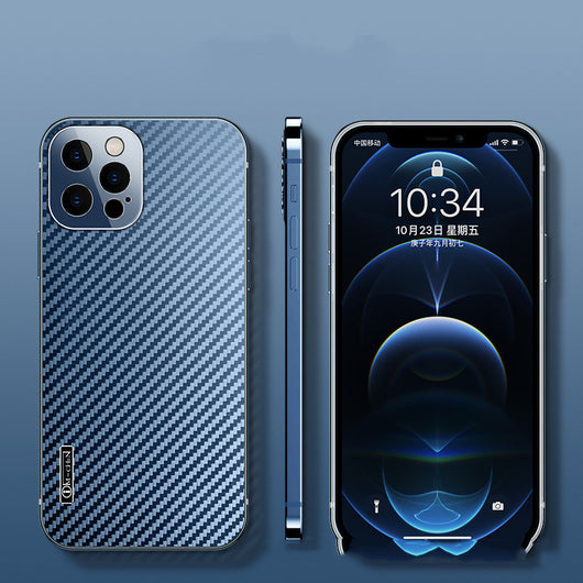 Funda para Celular de Acero Inoxidable con Patrón Fibra de Carbono - Ultradelgada y Resistente - Image 7