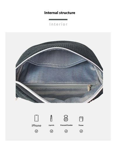 Bolso de Hombro Corduroy de Gran Capacidad para Mujer - Image 9