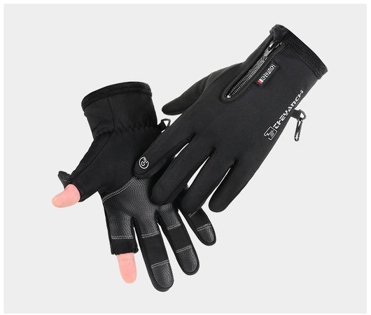 Guantes de Invierno Unisex con Dedos Abatibles, Táctiles e Impermeables para Ciclismo, Pesca y Esquí - Image 9