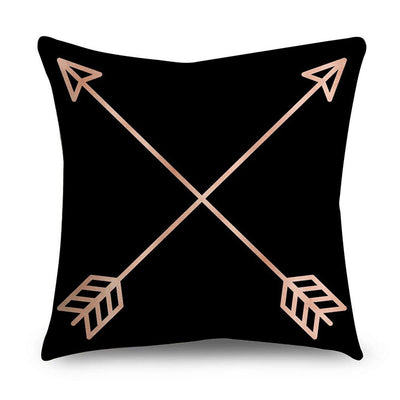 Funda de Cojín Rose Gold con Detalles en Oro Negro - Image 7