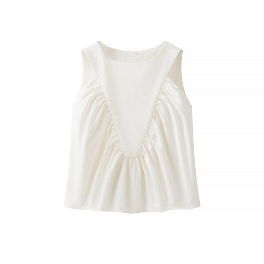 Chaleco Plisado para Mujer Cuello Redondo sin Mangas - Image 22