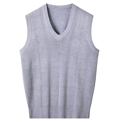 Chaleco Suelto Cuello V para Hombre Maduro - Comodidad Primavera y Otoño - Image 17