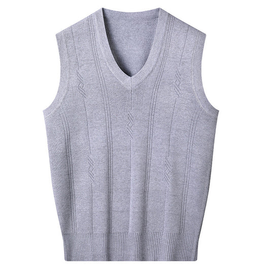 Chaleco Suelto Cuello V para Hombre Maduro - Comodidad Primavera y Otoño - Image 17