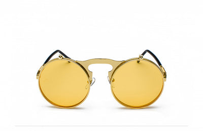 Gafas de Sol Steampunk Retro Abatibles Marco Redondo Metal - Image 17