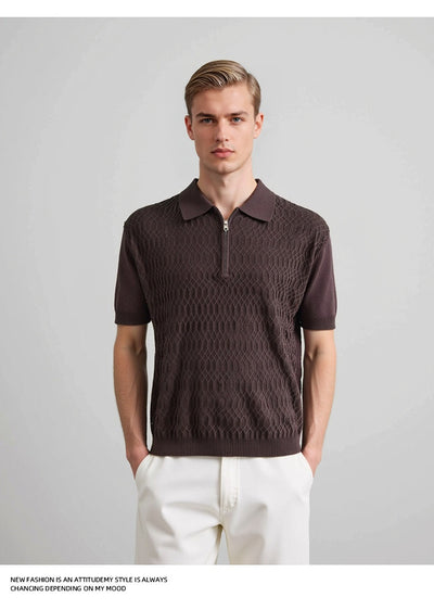 Polo Slim Fit con Textura Twist - Diseño Minimalista y Versátil - Image 8