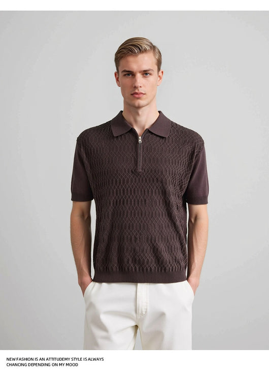 Polo Slim Fit con Textura Twist - Diseño Minimalista y Versátil - Image 8
