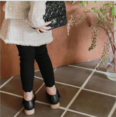 Leggings Elásticos Tejidos para Niños con Encaje Delicado - Image 8