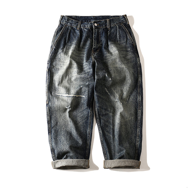 Jeans Rectos Sueltos Hip Hop Cintura Baja Desgastados Casual