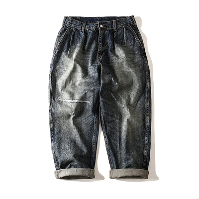 Jeans Rectos Sueltos Hip Hop Cintura Baja Desgastados Casual