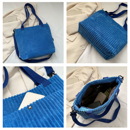Bolso Bandolera de Pana con Gran Capacidad para Viajeros - Image 20