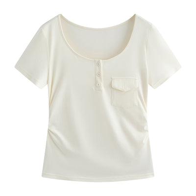 Blusa Corta Ajustada y Cómoda de Manga Corta - Image 2
