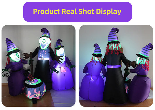 Decoración Inflable Luminosa de Bruja de Halloween - Image 10