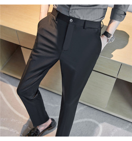 Pantalones Casuales Slim Fit de Color Sólido para Hombre - Image 20