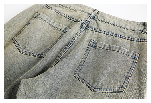 Pantalones Vaqueros Retro Lavados Baggy Straight para Hombre y Mujer - Image 13