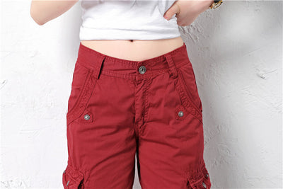 Pantalones Casuales Sueltos Capri Multicolor Talla Grande - Image 23