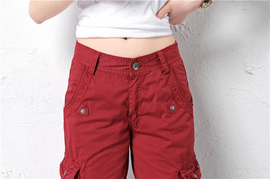 Pantalones Casuales Sueltos Capri Multicolor Talla Grande - Image 23