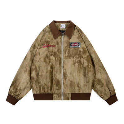 Chaqueta Suelta Oversize con Cuello Solapa y Teñido Tie-Dye - Image 9