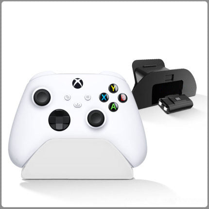 Black AOLION universal gamepad stand made of ABS plastic, designed to hold a game controller upright. - Image 6