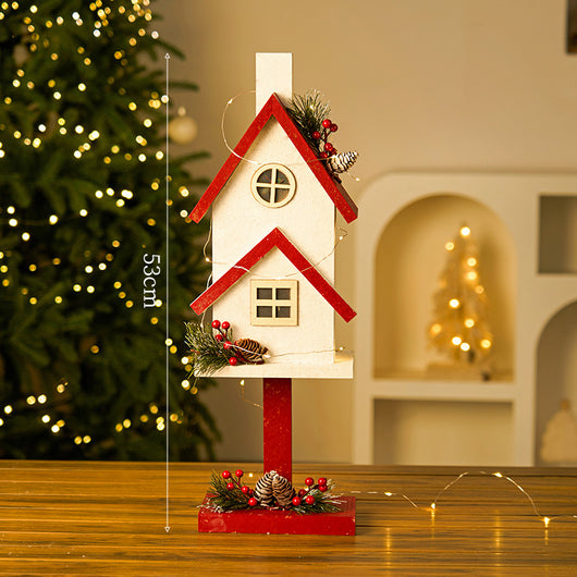 Adorno Navideño Casita de Madera con Buzón Decorativo - Image 9