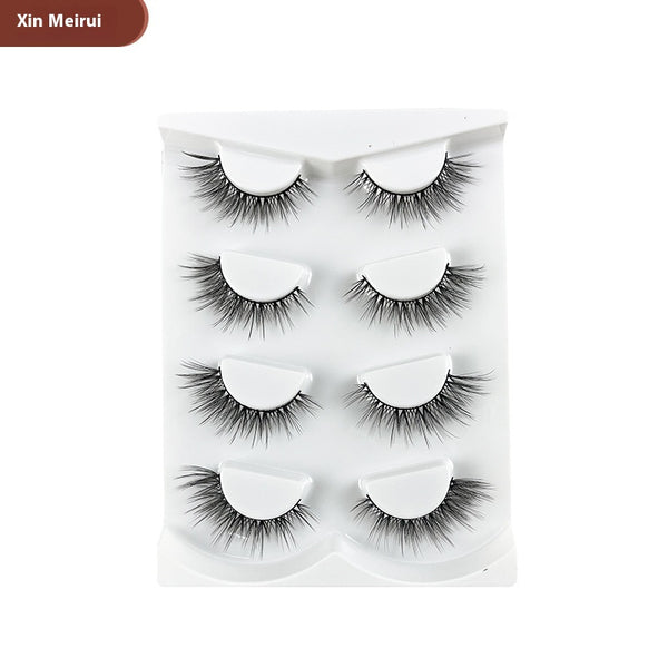 Juego de 4 Pares de Pestañas Postizas Voluminosas con Efecto Cola Alargada - Image 7