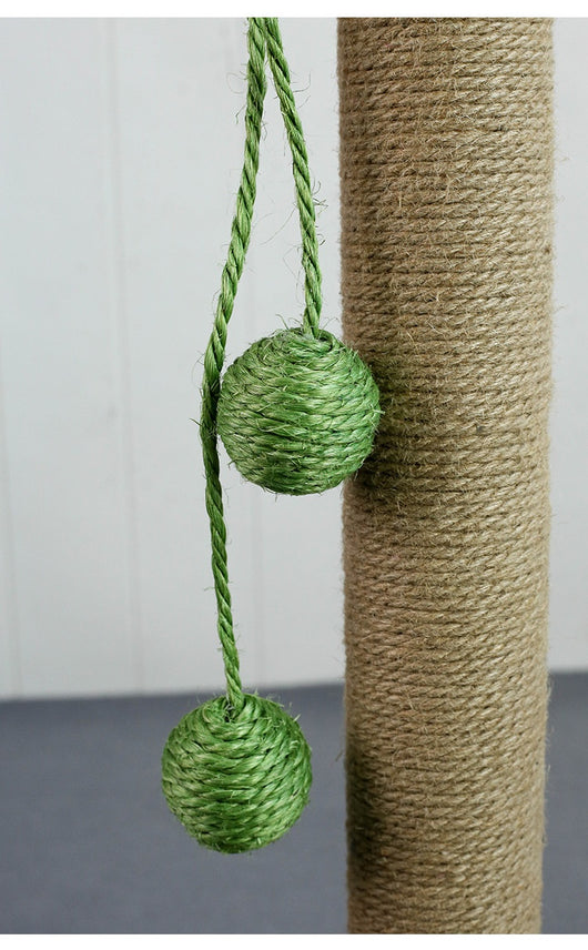 Rascador Doble con Bolas Colgantes para Gatos - Tabla de Sisal - Image 9