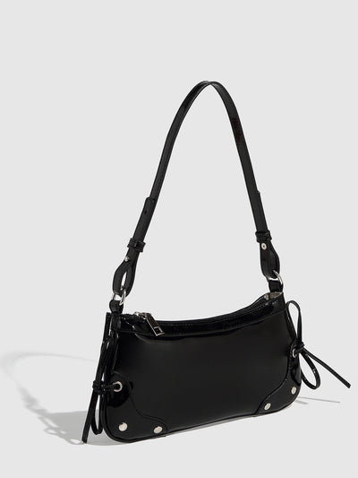 Bolso Bandolera Cuadrado Pequeño con Doble Moño - Diseño Minimalista Liso - Image 25