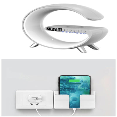 Lámpara LED Inteligente G con Altavoz Bluetooth, Cargador Inalámbrico y Control por App - Image 24