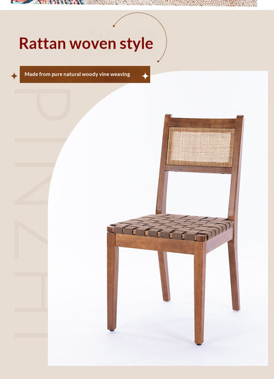 Taburete Alto de Cuero Vintage con Asiento de Silla de Madera Maciza - Image 9