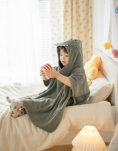 Bata Infantil con Capucha de Algodón Absorbente - Image 18