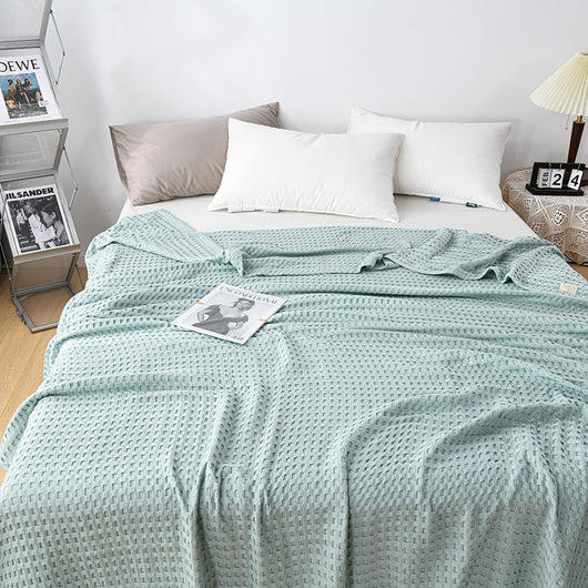 Manta Gasa de Algodón Puro para Cama - Textura Waffle Transpirable - Image 8