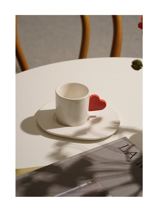 Juego de Taza y Plato Artesanal Corazón Coffee - Image 8