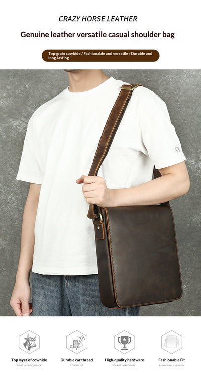 Bolsa Crossbody de Cuero Premium para Hombre - Diseño Versátil y Elegante - Image 16