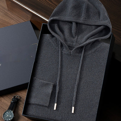 Suéter de Cashmira con Capucha para Hombre Otoño Invierno - Image 3