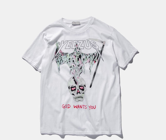 Camiseta de Algodón Puro con Diseño Calavera Religiosa Unisex - Image 12
