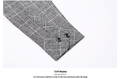 Camisa Cuadriculada de Lino para Hombre Maduro - Image 13