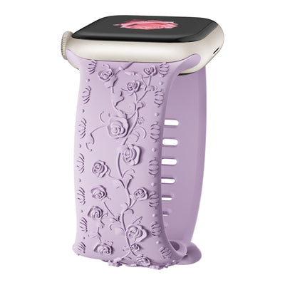 Correa de Reloj de Silicona con Diseño en Relieve Rosa - Image 12