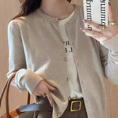 Cardigan Tejido Gris para Mujer - Abrigo Suéter Premium Otoño - Image 16