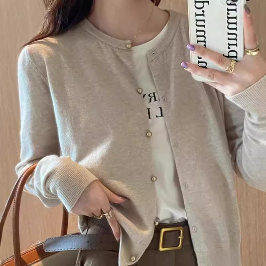 Cardigan Tejido Gris para Mujer - Abrigo Suéter Premium Otoño - Image 16