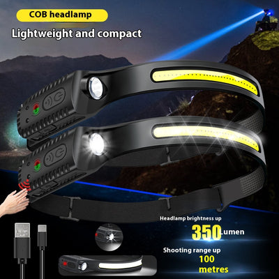 Linterna Frontal LED Recargable USB-C con Sensor de Movimiento - Eco Friendly para Pesca y Running - Image 13