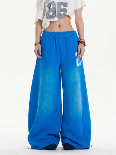 Pantalones Jogger Holgados con Letras Desgastadas y Cordón Ajustable - Image 5
