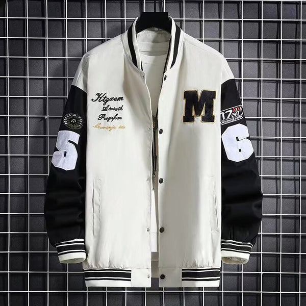 Chaqueta de Béisbol Holgada Estilo Hong Kong para Estudiantes de Secundaria