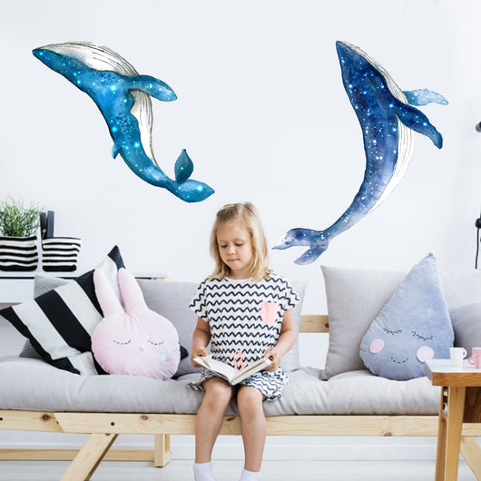 Adhesivo Ballena Estrellada para Cuarto Infantil - Decoración Mural Temática Marina - Image 4