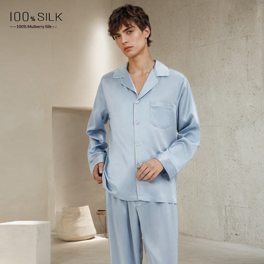 Pijamas de Seda Pesada Mumi para Hombre - Image 18