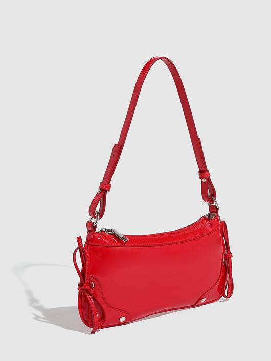 Bolso Bandolera Cuadrado Pequeño con Doble Moño - Diseño Minimalista Liso - Image 16