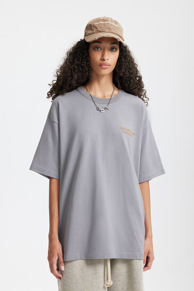 Camiseta Retro Pesada Cuello Bordado Manga Corta - Image 18
