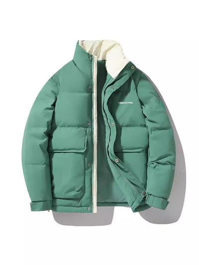 Chamarra Acolchada de Invierno para Hombre con Cuello Alto - Image 12