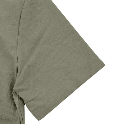 Traje de Lino Americano para Hombre - Dos Piezas Cuello Mao Playa Verano - Image 20
