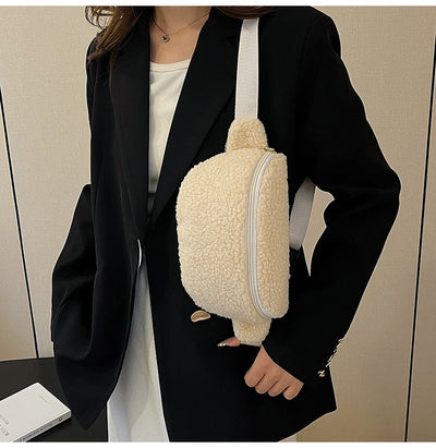 Bolso de Lana de Cordero Crossbody Casual - Image 19