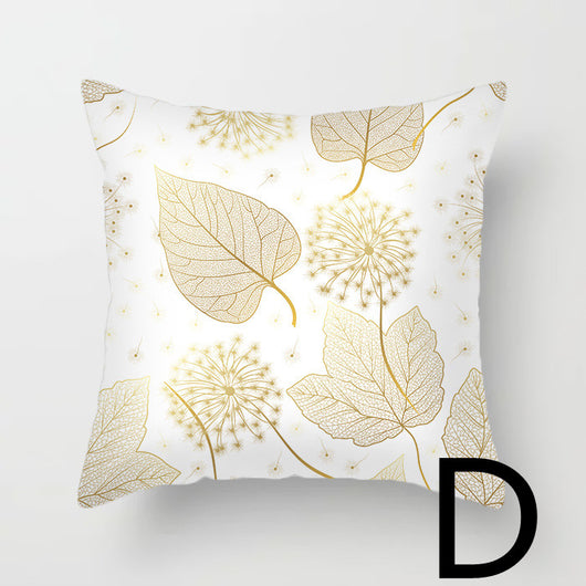 Almohada de Respaldo Flanela Dorada con Flores y Lentejuelas - Image 4